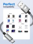 Picture of USB C Charger Cable 3M 2Pack Type C Charger Fast Charging 3A Lead Nylon Braided for Samsung Galaxy S22 S21 S20 S10 S9 S8 A12 A20e A21s A40 A51 A70,Huawei P30 P20,Google Pixel,Xiaomi,Sony Xperia,Switch