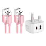 Picture of USB C Charger Cable 3M 2Pack Type C Charger Fast Charging 3A Lead Nylon Braided for Samsung Galaxy S22 S21 S20 S10 S9 S8 A12 A20e A21s A40 A51 A70,Huawei P30 P20,Google Pixel,Xiaomi,Sony Xperia,Switch