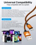 Picture of 3Pack 2M iPhone Charger Cable, Long iPhone Charging Cable MFi Certified Lightning Cable Fast Charging Cord Braided i Phone Charger Lead USB Cord for Phone 14 13 12 11 Pro Max XS XR 8 7 6 SE, iPad