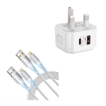 Picture of 3Pack 2M iPhone Charger Cable, Long iPhone Charging Cable MFi Certified Lightning Cable Fast Charging Cord Braided i Phone Charger Lead USB Cord for Phone 14 13 12 11 Pro Max XS XR 8 7 6 SE, iPad