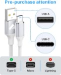 Picture of USB C Charger Cable, Type C Cable Fast Charging cable Lead 2M USB to USB C cable for Samsung Galaxy S21 S20 S22 S10 S9 S8 A12 A13 A20e A21s A32 A40 A50 A53 A52 A51 A70 A71 A72 A02s A03s,Sony,MacBook