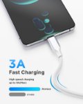 Picture of USB C Charger Cable, Type C Cable Fast Charging cable Lead 2M USB to USB C cable for Samsung Galaxy S21 S20 S22 S10 S9 S8 A12 A13 A20e A21s A32 A40 A50 A53 A52 A51 A70 A71 A72 A02s A03s,Sony,MacBook