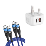 Picture of USB C to USB C, 100W 5A Fast Charging Cable [2Pack/2M] USB Type C Charger Fast Charge Lead Usbc to Usbc Cable for iPhone 15 16 17 Pro Max Plus iPad Pro MacBook Samsung Galaxy S23 S22 S24 S25 Ultra etc