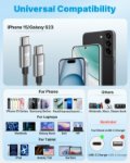 Picture of USB C to USB C Cable Fast Charging 2M 60W Type C to Type C Cable C to C Charger Lead for iPhone 15 Pro Max Plus MacBook Air/Pro iPad Pro/Air Samsung Galaxy S23/S22/S21 Google Pixel 8/7 Switch