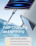 Picture of USB C to USB C Cable Fast Charging 2M 60W Type C to Type C Cable C to C Charger Lead for iPhone 15 Pro Max Plus MacBook Air/Pro iPad Pro/Air Samsung Galaxy S23/S22/S21 Google Pixel 8/7 Switch