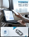 Picture of USB C to USB C Cable Fast Charging 2M 60W Type C to Type C Cable C to C Charger Lead for iPhone 15 Pro Max Plus MacBook Air/Pro iPad Pro/Air Samsung Galaxy S23/S22/S21 Google Pixel 8/7 Switch