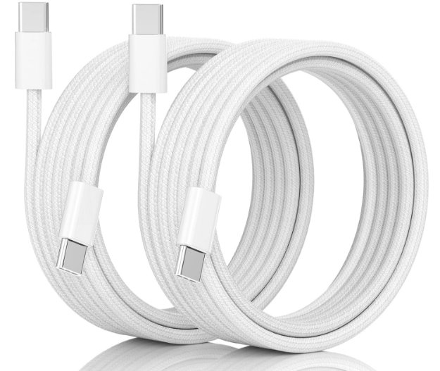 Picture of Ofuca 2Pack 1M USBC to USBC Cable,USB C Charger Cable 60W Braided Type C Charger Fast Charging for iPhone 17 Pro/17/16/16 Pro/15/15 Plus/15 Pro/15 Pro Max,iPad Pro/Air/Mini,MacBook and More