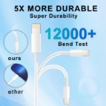 Picture of iPhone Charger Cable 3 Pack 1.8M [Apple MFi Certified] Long 6 Feet Lightning Cable Fast Charging Cord High Speed Data Sync USB Cable for iPhone 14 13 12 11 Pro Max XR XS Mini 8 7 Plus