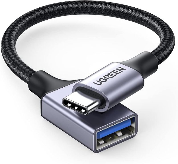 Picture of UGREEN USB C to USB Adaptor,10Gbps Aluminum USB C Adapter OTG Cable,Type C Male to USB 3.2 Female Transfer Compatible with MacBook/iPad Air/Pro 2022 Galaxy S22 Dell XPS and more Type C Devices(Grey)