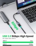 Picture of UGREEN USB C to USB Adaptor,10Gbps Aluminum USB C Adapter OTG Cable,Type C Male to USB 3.2 Female Transfer Compatible with MacBook/iPad Air/Pro 2022 Galaxy S22 Dell XPS and more Type C Devices(Grey)