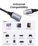 Picture of UGREEN USB C to USB Adaptor,10Gbps Aluminum USB C Adapter OTG Cable,Type C Male to USB 3.2 Female Transfer Compatible with MacBook/iPad Air/Pro 2022 Galaxy S22 Dell XPS and more Type C Devices(Grey)