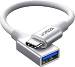 Picture of UGREEN USB C to USB Adaptor,10Gbps Aluminum USB C Adapter OTG Cable,Type C Male to USB 3.2 Female Transfer Compatible with MacBook/iPad Air/Pro 2022 Galaxy S22 Dell XPS and more Type C Devices(Grey)