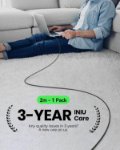 Picture of INIU USB C Cable, [2m] 100W Fast Charging USB C to USB C cable, Nylon Braided Phone Charger Type C Data Cord for iPhone 17 16 Pro Max, MacBook, iPad Air, Samsung S25 S24 Ultra, Google Pixel 9, Xiaomi