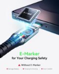 Picture of INIU USB C Cable, [2m] 100W Fast Charging USB C to USB C cable, Nylon Braided Phone Charger Type C Data Cord for iPhone 17 16 Pro Max, MacBook, iPad Air, Samsung S25 S24 Ultra, Google Pixel 9, Xiaomi