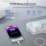 Picture of for iPhone 17 16 15 Charger, USB C Fast Charging Adapter with 2M Cable [USBC to C], 2 Pack 25W PD Plug for iPhone 17/17 air/16/15/15/Pro/Pro Max, iPad Pro/Air/Mini