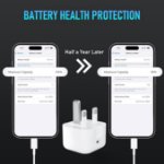 Picture of for iPhone 17 16 15 Charger, USB C Fast Charging Adapter with 2M Cable [USBC to C], 2 Pack 25W PD Plug for iPhone 17/17 air/16/15/15/Pro/Pro Max, iPad Pro/Air/Mini