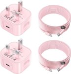 Picture of for iPhone 17 16 15 Charger, USB C Fast Charging Adapter with 2M Cable [USBC to C], 2 Pack 25W PD Plug for iPhone 17/17 air/16/15/15/Pro/Pro Max, iPad Pro/Air/Mini
