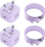 Picture of for iPhone 17 16 15 Charger, USB C Fast Charging Adapter with 2M Cable [USBC to C], 2 Pack 25W PD Plug for iPhone 17/17 air/16/15/15/Pro/Pro Max, iPad Pro/Air/Mini