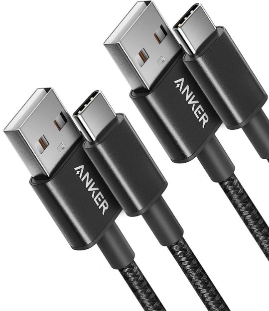 Picture of Anker USB C Charger Cable, 2-Pack 3 ft (0.9 m) USB to USB C Cable, USB A to USB C Braided Phone Charger Cable for iPhone 17/16/15, iPad Pro, Samsung Galaxy, MacBook Pro,and More