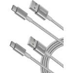Picture of Anker USB C Charger Cable, 2-Pack 3 ft (0.9 m) USB to USB C Cable, USB A to USB C Braided Phone Charger Cable for iPhone 17/16/15, iPad Pro, Samsung Galaxy, MacBook Pro,and More