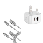 Picture of Anker USB C Charger Cable, 2-Pack 3 ft (0.9 m) USB to USB C Cable, USB A to USB C Braided Phone Charger Cable for iPhone 17/16/15, iPad Pro, Samsung Galaxy, MacBook Pro,and More