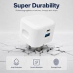 Picture of VEN-DENS For Honor 600/600 Pro/600 Lite/400/200 Lite Mini Charger Plug, USB + Type C Fast Charger 20W USB C Fast Charging Adapter Dual Ports Charger