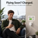 Picture of 45W USB C Charger For Samsung Galaxy Z Flip 7 6 5 4 3 /Z Fold 7 6 5 4 3 /A34 5g/A54 5g/S23/S23 Plus/S23 Ultra/Tab S9 FE/S9 FE Plus/S9 Ultra/S22/S21 Fe Charger Plug, Dual USB C Port GaN Charger Adapter