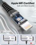 Picture of 2Pack 2M iPhone Charger Cable, MFi Certified Lightning Cable Fast Charging Braided iPhone Charger Fast Charge USB Charging Lead for Phone 14 13 12 11 Pro Max XS XR X 8 7 6 Plus 5 SE, iPad and iPod