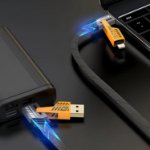 Picture of VEN-DENS 4 in 1 Multi Charger Cable | 65W Fast Charging Multi-Port Cable | USB A/C to Lightning & USB C | 120CM Nylon Braided Compatible with iPhone 16/15/14/13/12 Pro Max, MacBook Samsung Galaxy