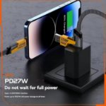 Picture of VEN-DENS 4 in 1 Multi Charger Cable | 65W Fast Charging Multi-Port Cable | USB A/C to Lightning & USB C | 120CM Nylon Braided Compatible with iPhone 16/15/14/13/12 Pro Max, MacBook Samsung Galaxy