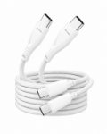 Picture of 2 Pack For Google Pixel 10A/10/10 Pro/10 Pro XL/9A 9 9 Pro XL/8A 8 8 Pro/Pixel 7A 6A/ Pixel 6 6 Pro/Pixel 7 7 Pro Charger Cable C to C Cable, 60W (1.5 M) USB C Charger PD Fast Type C Cable(WHITE)