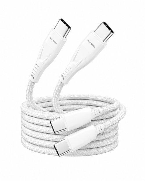 Picture of 2 Pack For Google Pixel 10A/10/10 Pro/10 Pro XL/9A 9 9 Pro XL/8A 8 8 Pro/Pixel 7A 6A/ Pixel 6 6 Pro/Pixel 7 7 Pro Charger Cable C to C Cable, 60W (1.5 M) USB C Charger PD Fast Type C Cable(WHITE)