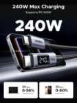 Picture of UGREEN 240W USB C to USB-C Cable with Built-in Digital Screen PD 3.1 Type C to C Fast Charging Cable Compatible with MacBook Pro M4/Air, iPad Pro 2025, HP EliteBook, iPhone Air/17/16, Galaxy S25, 3M