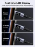 Picture of UGREEN 240W USB C to USB-C Cable with Built-in Digital Screen PD 3.1 Type C to C Fast Charging Cable Compatible with MacBook Pro M4/Air, iPad Pro 2025, HP EliteBook, iPhone Air/17/16, Galaxy S25, 3M