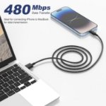 Picture of iPhone Charger Cable, 2Pack for Lightning to USB Cable MFi Certified 1M+2M,Charging Braided Lead for Apple iPhone 14 13 12 11 Pro Max/Pro XS XR X 8 7 6 Plus SE, for iPad