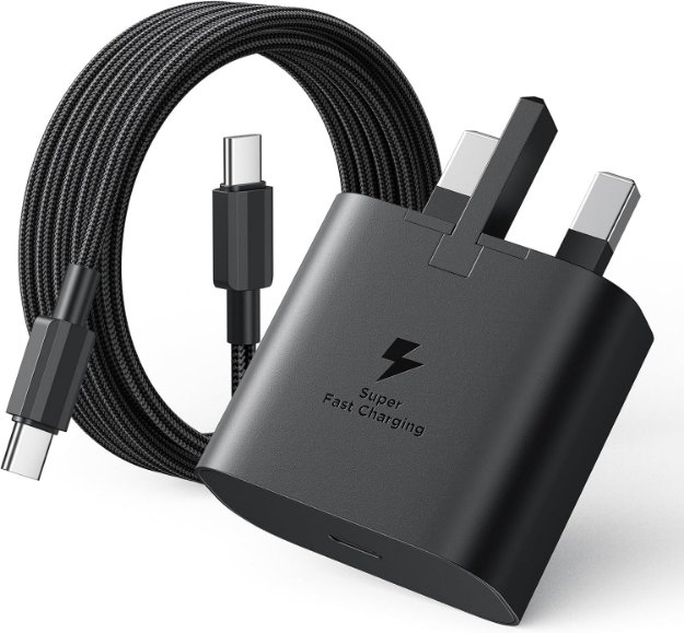 Picture of Samsung Charger, USB C Fast Charger Plug 25W with Type C to C Cable (2M) Sam sung Fast Charging Lead for Galaxy S25 Ultra/S24/S23/S22/S21/S20/A16/A15/A22/A23/A25/A26/A32/A33/A34/A35/A36/A52/A53