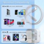 Picture of 2Pack iPhone 17 16 15 Pro Max Fast Charger,[Apple MFi Certified] 20W PD USB C Plug UK with 2M+1M USB C to C Charging Cable for iPhone 17 Pro/16 Pro Max/15/16/15 Pro/16 Plus/16e,iPad Pro/Air/Mini