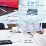 Picture of 2Pack iPhone 17 16 15 Pro Max Fast Charger,[Apple MFi Certified] 20W PD USB C Plug UK with 2M+1M USB C to C Charging Cable for iPhone 17 Pro/16 Pro Max/15/16/15 Pro/16 Plus/16e,iPad Pro/Air/Mini