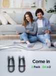Picture of USB C to USB C, 100W 5A Fast Charging Cable [2Pack/2M] USB Type C Charger Fast Charge Lead Usbc to Usbc Cable for iPhone 15 16 17 Pro Max Plus iPad Pro MacBook Samsung Galaxy S23 S22 S24 S25 Ultra etc