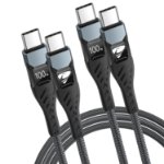 Picture of USB C to USB C, 100W 5A Fast Charging Cable [2Pack/2M] USB Type C Charger Fast Charge Lead Usbc to Usbc Cable for iPhone 15 16 17 Pro Max Plus iPad Pro MacBook Samsung Galaxy S23 S22 S24 S25 Ultra etc