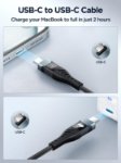 Picture of USB C to USB C, 100W 5A Fast Charging Cable [2Pack/2M] USB Type C Charger Fast Charge Lead Usbc to Usbc Cable for iPhone 15 16 17 Pro Max Plus iPad Pro MacBook Samsung Galaxy S23 S22 S24 S25 Ultra etc