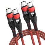 Picture of USB C to USB C, 100W 5A Fast Charging Cable [2Pack/2M] USB Type C Charger Fast Charge Lead Usbc to Usbc Cable for iPhone 15 16 17 Pro Max Plus iPad Pro MacBook Samsung Galaxy S23 S22 S24 S25 Ultra etc