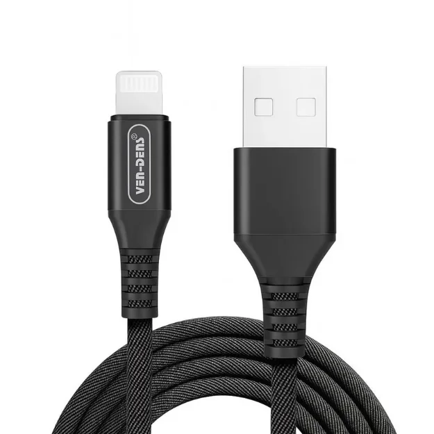 Picture of 1.5M 2.0A Braided USB-A to 8 Pin Fast Charging Cable – Ven-Dens