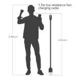 Picture of 1.5M 2.0A Braided USB-A to 8 Pin Fast Charging Cable – Ven-Dens