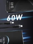 Picture of 1M USB-C to USB-A Fast Charging Data Cable 18W – Black