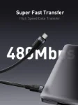 Picture of 1M USB-C to USB-A Fast Charging Data Cable 18W – Black