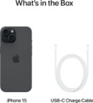 Picture of Apple iPhone 15, 128GB, Black - 6.1-inch Super Retina XDR Display, A16 Bionic Chip, 48MP Main Camera, 5G, USB-C, Face ID (NEW)