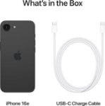 Picture of Apple iPhone 16e 128GB: Built for Apple Intelligence, A18 Chip, Supersized Battery Life, 48MP Fusion Camera, 6.1-inch Super Retina XDR Display; Black