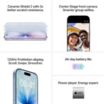 Picture of Apple iPhone 17 256 GB: 6.3-inch Display with ProMotion, A19 Chip, Center Stage Front Camera for Smarter Group Selfies, Improved Scratch Resistance, All-Day Battery Life; Black