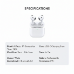 Picture of Refurbished AirPods 4th Generation (2024) – Like New Wireless Bluetooth Earbuds with USB-C Charging Case
